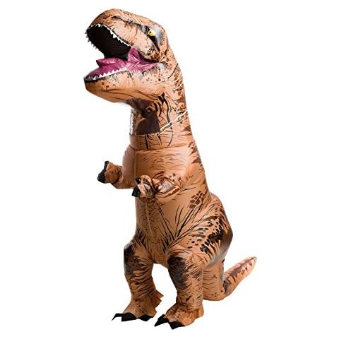 TIEMORE Inflatable Dinosaur Costumes Polyester Fiber Air Blow up Suit Funny Costume for Adult Halloween Cosplay Festival Fancy Dress Up Cover