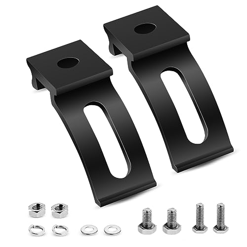 LEDKITO Base Mounting Bracket LED Light Bar Universal Slide Mounting Brackets 2PCS Adjustable Side Bracket Kit for Most Straight Lights Bar Work Lights Pod Lights from 4 inch up to 52 inch(Pack of 2)