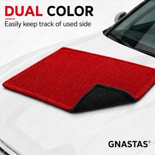 Image of Microfiber Car Drying Towel Ultra-Thick, Super Absorbent, Streak-Free & Scratch-Free Cleaning Cloth | Dual-Sided Edgeless Detailing Towel for Cars, Home & Kitchen 1PC (40x60 CM (Crimson Red))