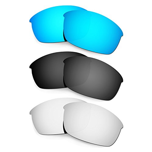 Lentes de repuesto Oakley Flak Jacket cristales para ciclismo y running azul y titanio