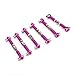 RC Pull Rod, 6Pcs Adjustable Servo Links Tie Rod Set for RC Hobby Model Car 1/10 Buggy Tourning Car 47mm Accessories(Purple) Rc Drift Accessories 1/10 Scale
