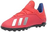 adidas Unisex-Kid's X 18.3 Turf, Active red/Silver Metallic/Bold Blue, 4 M US Big Kid