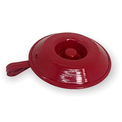 Suporte para 1 Vela Palito em Alumínio Vermelho 10 cm
