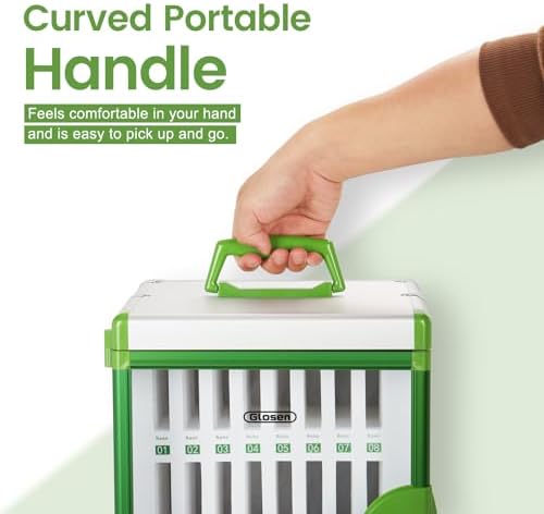 24-Slot Cell Phone Lock Box, Wall-Mounted Locker Storage Cabinet with Security Lock & Handle, Aluminum Alloy Organizer for Classroom, Office, Exam, and Event Use