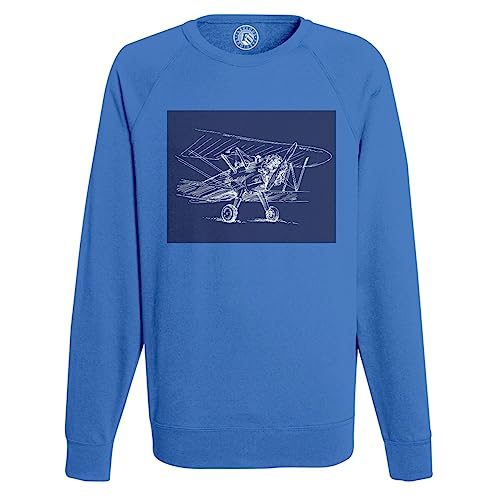 Sweat Shirt Homme Avion Ancien Pionnier Aeronautique Dessin Vintage Retro Pull