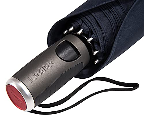 Lifetek Windproof Travel Umbrella - Compact, Automatic, Wind Resistant, Strong And Portable - Small Folding Backpack Umbrella For Rain Perfect For Men And Women - Fx2 45 Inch Navy Blue #TOP5