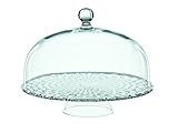 Nachtmann Tortenplatte mit Haube Ø 32 cm, Bossa Nova, 99528, Kuchenplatte aus Kristallglas, Servierplatte für Kuchen und Torten