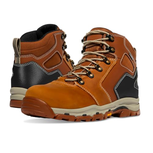 Image of Danner Vicious 4.5 inch Waterproof Work Boots for Men - Full-Grain Leather with Breathable Gore-Tex Lining, Speed Lace System