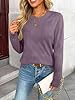 LILLUSORY Womens Sweaters Fall Fashion 2026 Lightweight Long Sleeve Knit Pullover Casual Trendy Tops Winter Clothes Grey Purple M #2