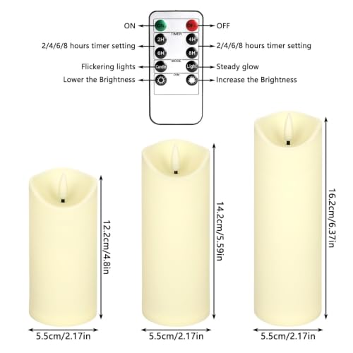 Image of 24-Pack Ivory-Colored Flame-Free Candles with 4 Remote Controls