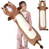 Tezituor 43 Inch Giant Horse Stuffed Animals, Soft Long Stuffed Horse Plush Boby Pillow for Sleeping, Large Stuffed Pony Toy Gift for Boys Girls Birthday Christmas