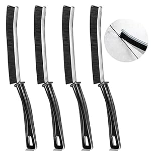 iCovalescent 4 Piezas Cepillo de Limpieza de Grietas, Cepillo para Limpieza Multifuncional, para Cocina, BañO, Alféizar de Ventana, Auto(Negro)