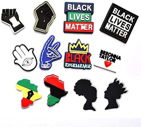 Shoe Charms for Clogs,Black Lives Matter Shoe Decorations Accessories Charms for Adults Kids, Cute Gifts for Birthday Christmas Party Favors