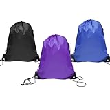 gwawg 3pcs borse con coulisse, borsa da palestra con corde borsa da nuoto pe trainer borse con coulisse zaino con coulisse borse impermeabili per nuoto, sport, palestra, scuola