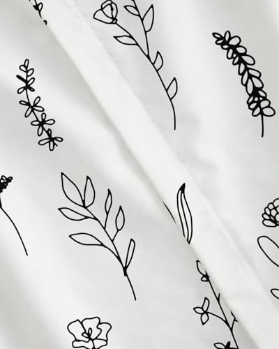 Image of Duvet Cover Twin /Twin XL Size - Printed Duvet Cover Set - 2 Piece - Plants | Soft Printed Duvet Cover 68 x 90 with 1 Pillow Sham, Comfy Printed Bedding Set, Hotel Luxury with Zipper Closures & Ties