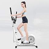 Bewinch Crosstrainer Ellipsentrainer, Home Stepper, 8-Gang-Widerstandstraining Bike LCD-Display-Herzfrequenz-Testgriff, Maximale Last 110Kg,Weiß