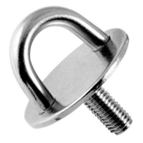 6mm Round Eye Plate with M8 Bolt - A2 (304) Stainless - 2 pack