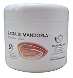 Pasta di Mandorla Sgusciata Pura Senza Glutine con Mandorle Selezionate 100% Naturale - Preparato per Gelato, Dolci, Granite, Creme e Pasticceria Artigianale - Prodotta in Sicilia (500g)