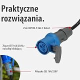 Brennenstuhl Przedłużacz kempingowy CEE 230 V, 25 m (kabel H07RN-F 3G2,5 w kolorze czarnym, kabel kempingowy do stałego użytku na zewnątrz, IP44, wyprodukowany w Niemczech)