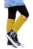 YELETE Fashion Mic Kids Fun and Cute Legwarmers - Flower (kids one size, yellow)
