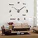 Produktbild Moderne Mute DIY rahmenlose große Wanduhr/3D Spiegel Aufkleber/DIY Acryl Wanduhr/Home Office Schuldekorationen Geschenk, E