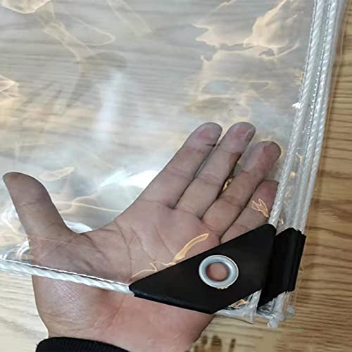 Lona de PVC transparente resistente impermeable con ojales para exterior 5