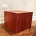 FixtureDisplays® 15X15X12 Wood Riser Cube Pedestal Display Glorifier Riser Stand Platform, 5 Sided, Easy Assembly Required 15926-PALE WALNUT-NEW-NF
