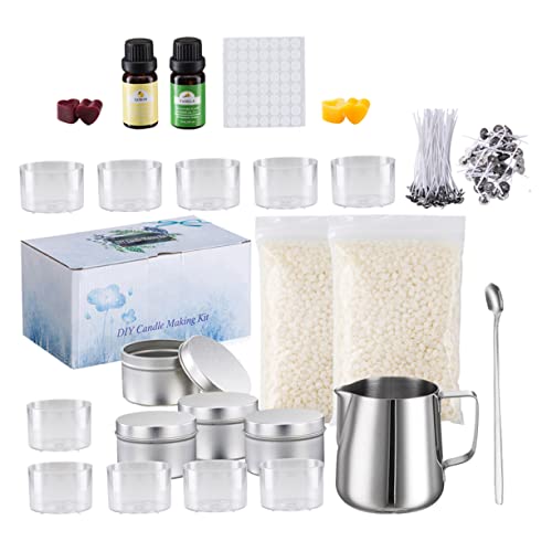 YOSADIER 1 Juego De Kit Para Hacer Velas Suministros Para Hacer Velas Kit De Cera Para Velas Moldes Para Velas Velas Manualidades Navideñas Suministros De Bricolaje Kit De Velas