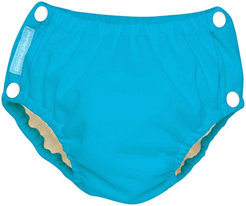 Charlie Banana Reusable Easy Snaps Swim Diaper Large - Florescent Turquoise