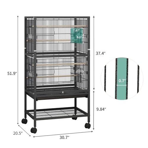 Yitahome MAYIH0008770MA 52 Inches Birdcage Cover And Bird Cage Seed Catcher, Bird Cages For Parakeets, Parrot, Cockatiel, Pigeon, Flight Cage thumb #1