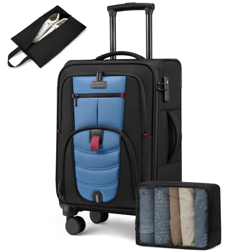 Carry On Luggage 22x14x9 with Spinner Wheels & TSA Lock