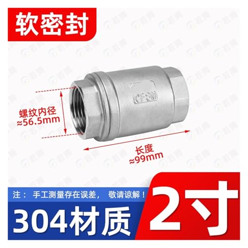 Válvula de retención vertical G2 en acero inoxidable 304 con rosca interna 3