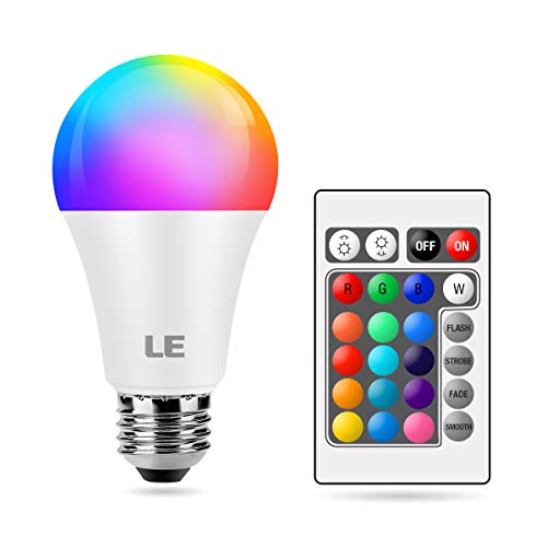 Lepro Ampoule LED Couleur E27 RGB+ CCT 2700K-6500K Dimmable, Changement de Couleur Contrôle par APP Bluetooth, Lampe LED d'ambiance pour Décoration Chambre, Fête (9W=60W, 806lm) 1