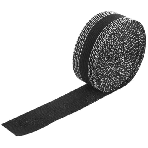 FUANA Cinta adhesiva para dobladillo de pantalones de 5 metros, color negro, 2,5 cm de ancho, reutilizable, ajuste de longitud de pantalones