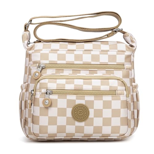 Image of Pealwel Women Shoulder Handbag Roomy Multiple Pockets Bag Ladies Crossbody Purse Tote Top Handle Satchel