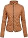 NE PEOPLE Womens Lightweight Quilted Zip Jacket, Medium, NEWJ22CAMEL