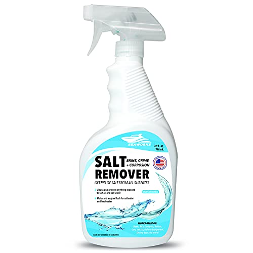 Seaworks Salt Remover Concentrate Spray for Boats, Vehicle Exterior, Engine and Motor Flush - 32 FL OZ
