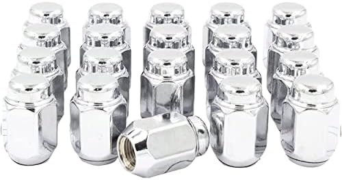 20 Pcs Blue Bulge Acorn Lug Nuts – 1/2-20 Thread, 35mm Long, Fits Mustang, Jeep, Wrangler & More