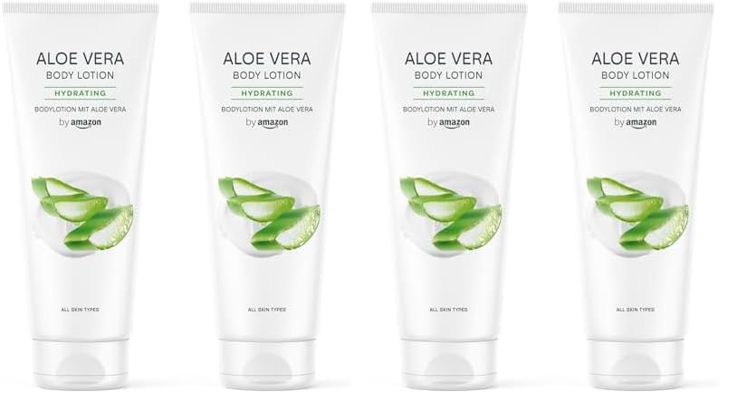 by Amazon Loción corporal de aloe vera, 2 x 250 ml (Paquete de 2)