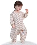 Material: 100% cotton With 100% cotton lining. Baby sleeping bag year-round, Suitable for room temperatures from 14 to 25 degrees.