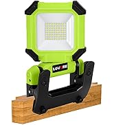 LOVORK 15W Rechargeable Clamp LED Work Light | 2000 Lumens, 6000K Daylight | Portable With 360° Rotation For Camping, Repairs, And Workshops