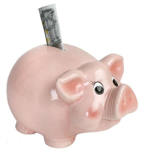 Preisvergleich Produktbild Süßes rosa Sparschwein Spardose 18,5cm