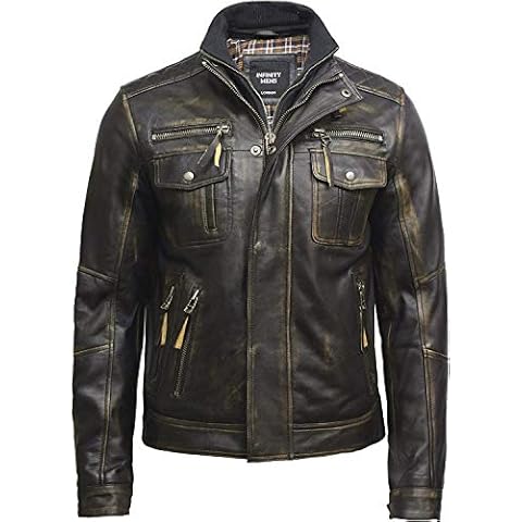 BRANDSLOCK Black Sheepskin Leather Jacket for Men Cover