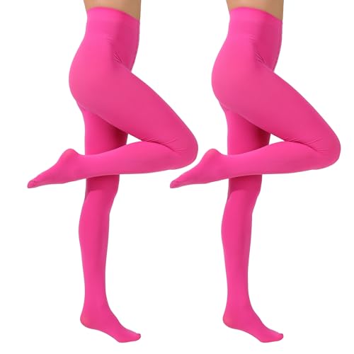 Image of Paralinda 2 Pairs Women's Solid Color Tights 80D, Soft Opaque Microfiber Tights