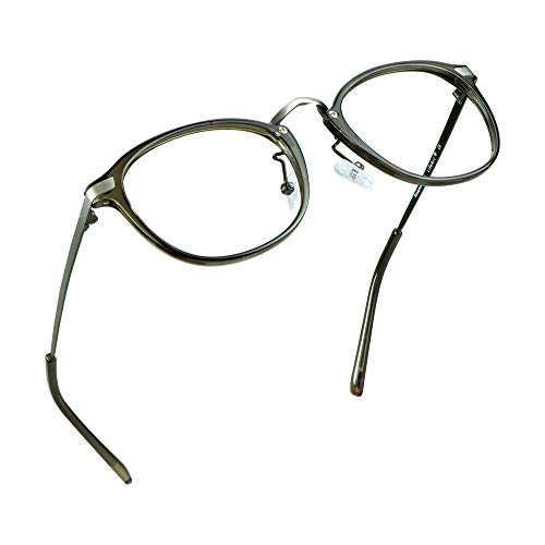 Image of LifeArt Blue Light Blocking Computer Glasses,Stylish Reading Glasses for Women /Men,Transparent Lens Filter UV Light 400,Reduce Eyestrain (5325 c3-1, 4.75 Magnification)