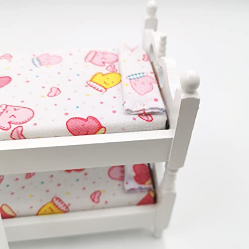 Sxfse Loft Bed, 1:12 Wooden Dollhouse Miniature Furniture Decor Bunk Bed With Ladder, Kids Children's Bedroom Set Play Toy #TOP1