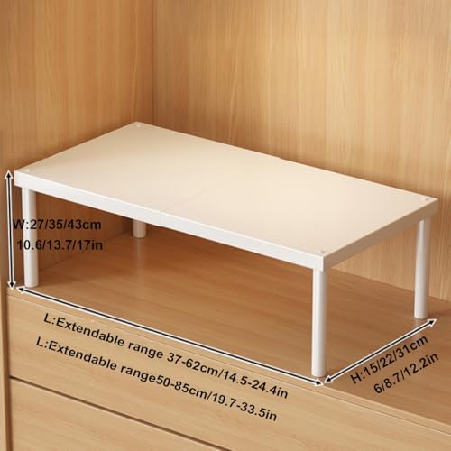 Étagère métallique pour placard extensible : doublez l'espace de vos armoires encombrées