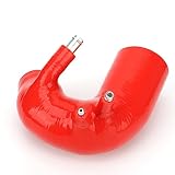 Tubo di Aspirazione in Silicone, Tubo di Aspirazione in Silicone Ad Alta Potenza Resistente Alle Intemperie con 3 Adattatori in Metallo per Abarth 500 595 695 500C (Rosso)