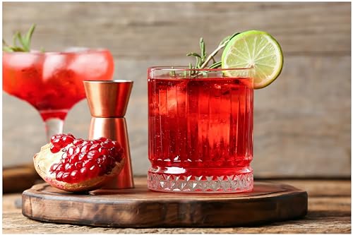 Topkapi Bar & Lounge 251.151 Negroni - Juego de 2 vasos de cóctel Alfredo - Fabuloso para Negroni, 355 ml, disfrute puro, incluye doble Jigger para mezclar