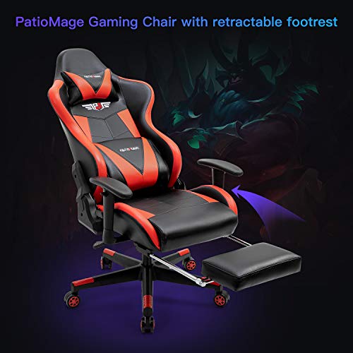 PatioMage Gaming Chair Ergonomic Office Chair Headrest Lumbar Support